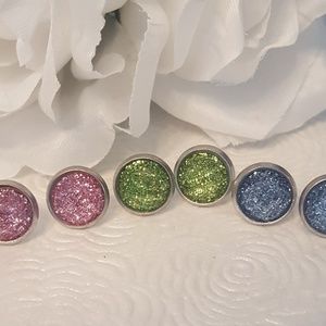 💥 SALE 💥 NWOT- Handmade Glitter Earrings!!!